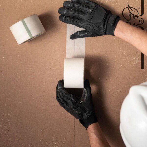 tape,ramboard, ram, board, ademende, ademend, afdekken, vloerverwarming